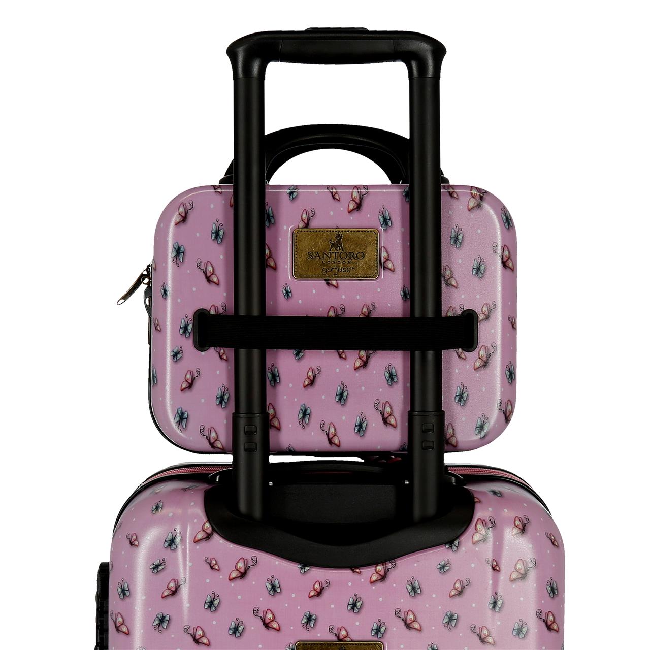 VALIGIA TROLLEY DA VIAGGIO GORJUSS SANTORO LONDON WISHIG & HOPING ABS  4DOPPIE RUOTE 40X55X20CM BAG.A MANO STIVA45X67X26C - Parole e Pensieri